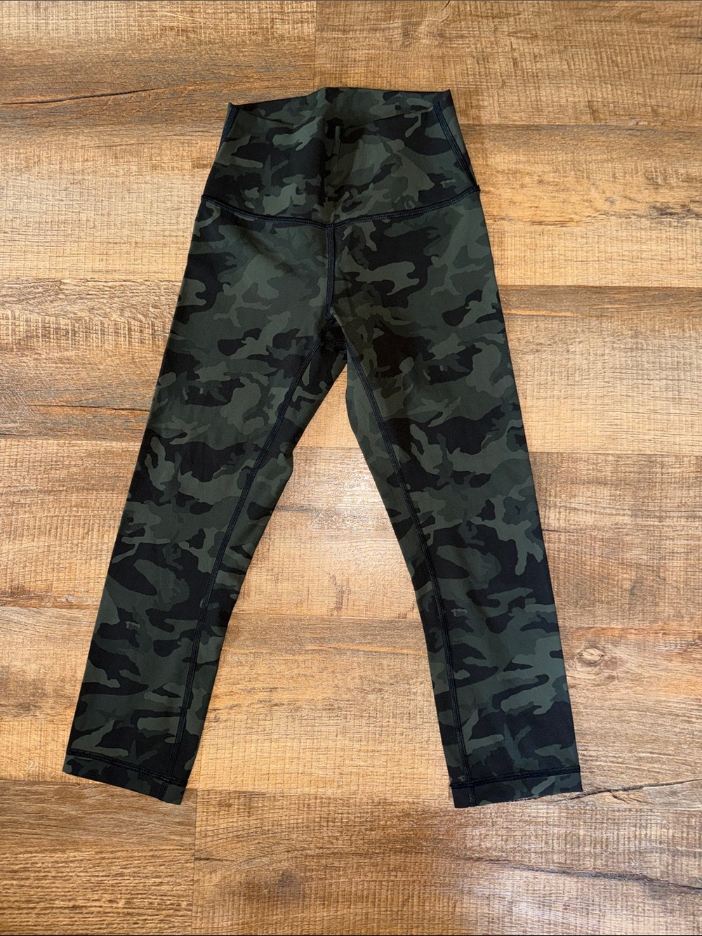 Lululemon High-Waist Camo Leggings Olive Green